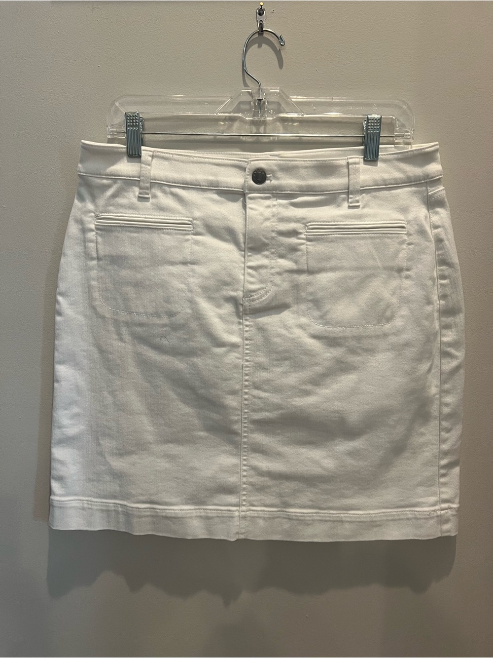 Talbots White Cotton Mini Skirt